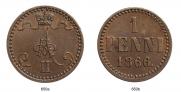 1 penni 1866 year