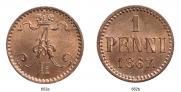 1 penni 1867 year