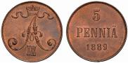 5 pennia 1889 year