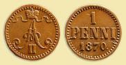 1 penni 1870 year