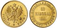 10 markkaa 1881 year
