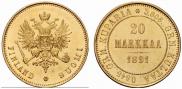20 markkaa 1891 year
