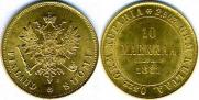 10 markkaa 1881 year