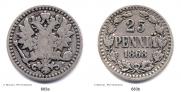 25 pennia 1868 year