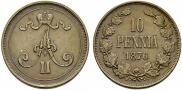 10 pennia 1876 year