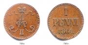 1 penni 1864 year