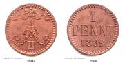 1 penni 1869 year