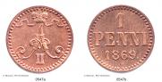 1 penni 1869 year