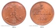 5 pennia 1870 year