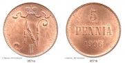 5 pennia 1906 year