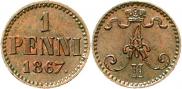 1 penni 1867 year