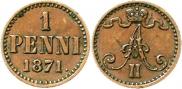 1 пенни 1871 года