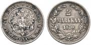 2 markkaa 1870 year