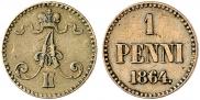 1 penni 1864 year