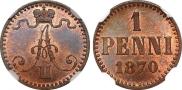 1 penni 1870 year