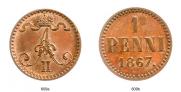 1 penni 1867 year