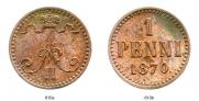1 penni 1870 year