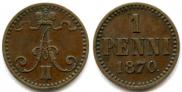 1 penni 1870 year