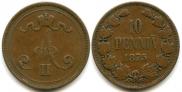 10 pennia 1875 year