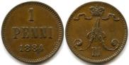 1 пенни 1884 года