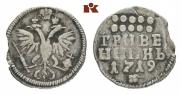 Grivennik 1719 year