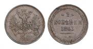 2 копейки 1863 года