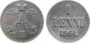 1 пенни 1864 года