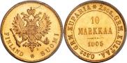 10 markkaa 1905 year