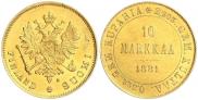 10 markkaa 1881 year