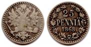 25 pennia 1868 year