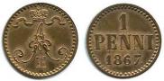 1 penni 1867 year