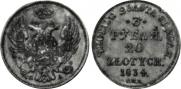 3 roubles - 20 złotych 1834 year