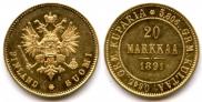 20 markkaa 1891 year