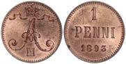 1 penni 1893 year