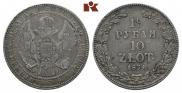 1,5 roubles - 10 złotych 1834 year
