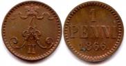 1 penni 1866 year