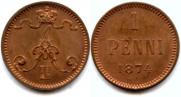 1 penni 1874 year