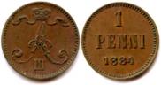 1 пенни 1884 года
