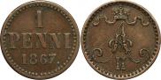 1 penni 1867 year