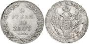 1,5 roubles - 10 złotych 1833 year