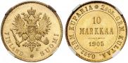 10 markkaa 1905 year