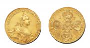 10 roubles 1762 year