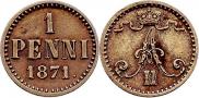 1 penni 1871 year