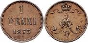 1 пенни 1873 года