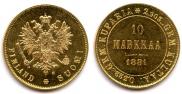 10 markkaa 1881 year