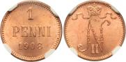 1 penni 1908 year