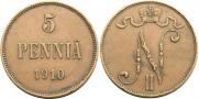 5 pennia 1910 year