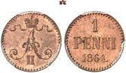 1 пенни 1864 года