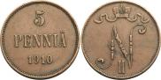 5 pennia 1910 year