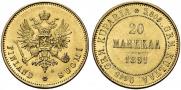 20 markkaa 1891 year